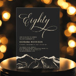 Black Gold Agate 80th eighty Birthday Party Invitation<br><div class="desc">A bold and sophisticated 80th birthday invitation featuring a striking black and gold agate design. Printed on high-quality cardstock, this invitation combines modern elegance with timeless luxury. The deep black hues accented by radiant gold details create a refined and stylish aesthetic, making it the perfect choice for an unforgettable and...</div>