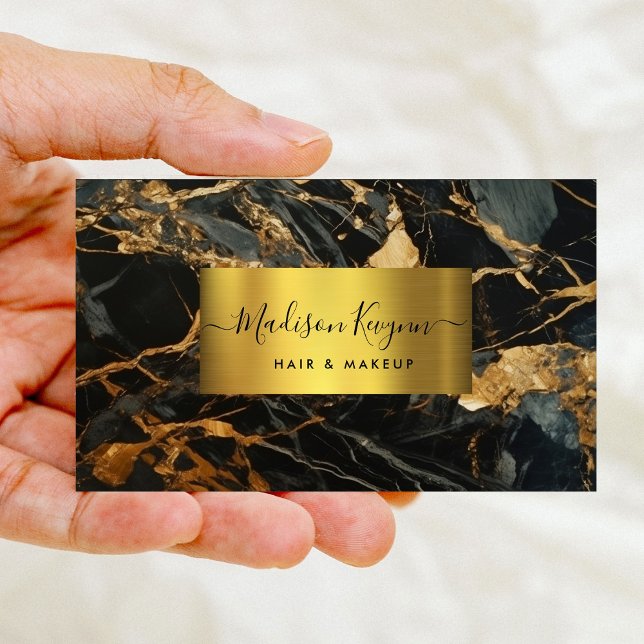 Black Gold Agate Business Card (Creator Uploaded)