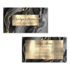Black Gold Agate Business Card