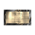 Black Gold Agate Business Card
