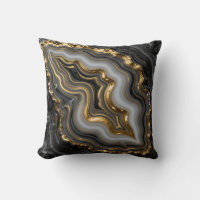 Black Gold Agate Geode Luxury Marble