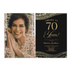 Black Gold Agate Picture 70th Birthday Party