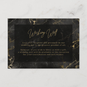 Black Gold Agate Wishing Well Enclosure Card