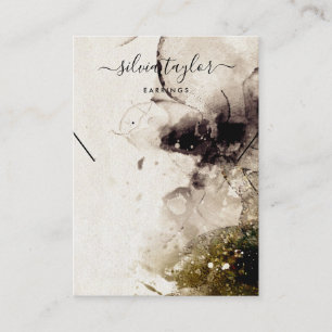 black gold alcohol Earring Necklace display card
