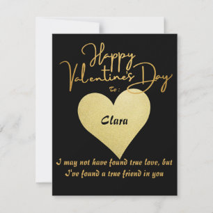 black gold and pink sweet valentine card