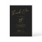 Black gold any age birthday thank you card