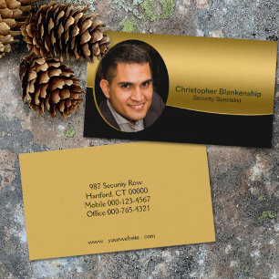 Black Gold Any Professional Custom Photo Business Card