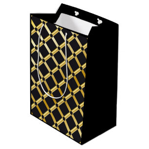 Black & Gold Arabesque Gift Bag