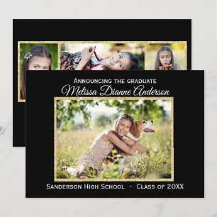 Black/Gold Background - Grad Announcement