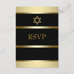 Black Gold Bar Mitzvah RSVP