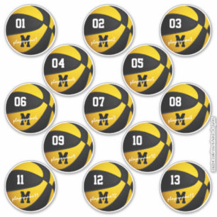 black gold basketball custom 13 players names