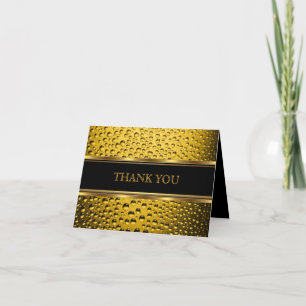 Black & Gold Beer Thank You Card