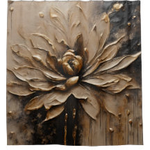 Black Gold Beige Brown Abstract 