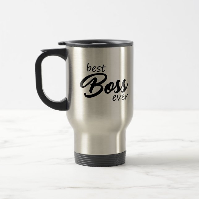 Black Gold best Boss ever - Trip Travel Mug (Left)