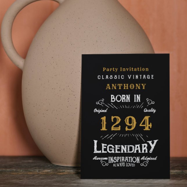 Black & Gold Birthday Invitation (Creator Uploaded)