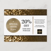 Black Gold Bokeh Glitter Coupon Discount 