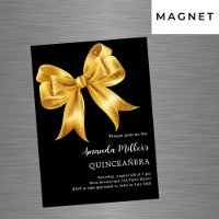 Black gold bow Quinceanera luxury