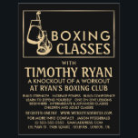 Black & Gold Boxing Gloves, Boxing Class Advert Flyer<br><div class="desc">Black & Gold Boxing Gloves,  Boxing Class Advert Flyers By The Business Card Store.</div>