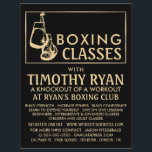 Black & Gold Boxing Gloves, Boxing Class Advert Flyer<br><div class="desc">Black & Gold Boxing Gloves,  Boxing Class Advert Flyers By The Business Card Store.</div>