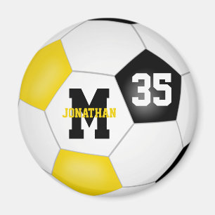 black gold boys girls soccer team colours magnet