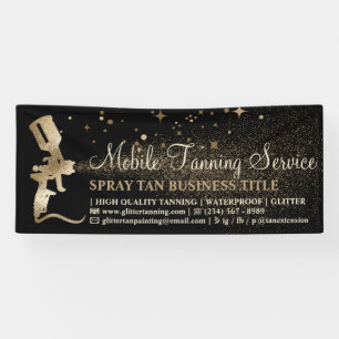 Black Gold Bronze Spray Tanning Banner
