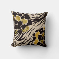 Black Gold Brown Zoo Animals Safari Print Party