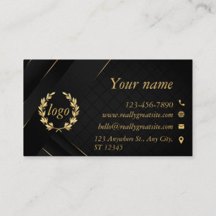 Black gold business Card