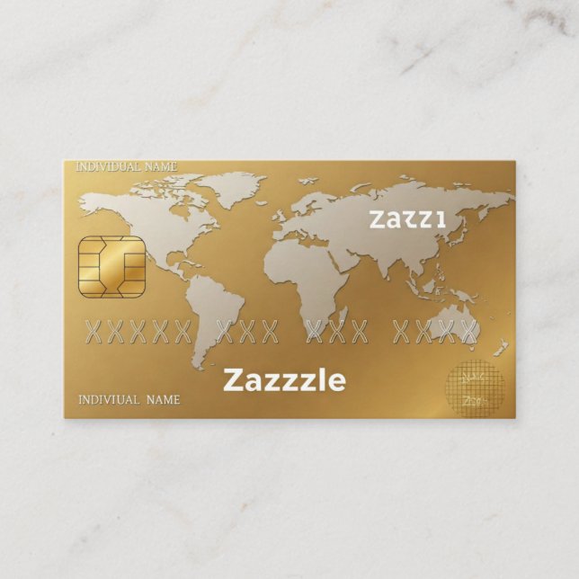 Black Gold Business Cards (Front)