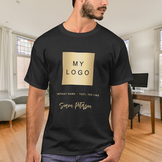 Black gold business logo name signature golf T-Shirt (Creator Uploaded)