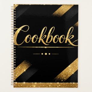 Black Gold Business Luxury Modern Cookbook Planner