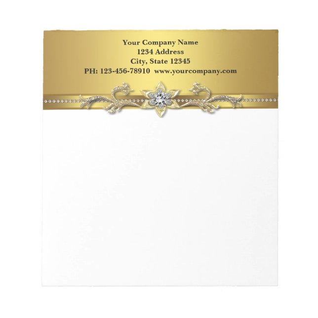 Black Gold Business Notepads (Front)