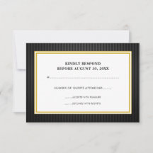 Black & Gold Business Professional RSVP