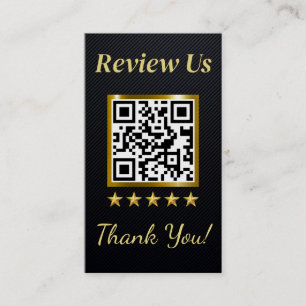 Black & Gold Business Review Card Template