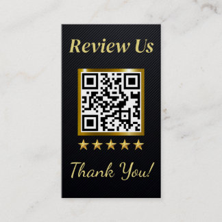 Black & Gold Business Review Card Template
