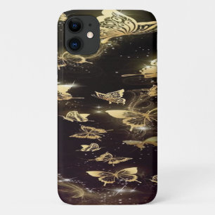 black gold butterflies Case-Mate Barely There iPhone Case