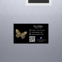 Black gold butterfly QR code Facebook