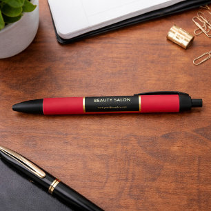 Black gold cardinal red professional promotional ink pen