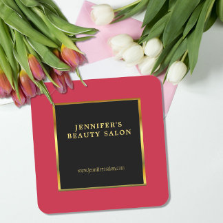 Black gold cardinal red promotional professional square sticker