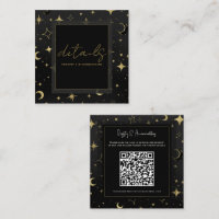 Black & Gold Celestial Moon Stars Wedding Details