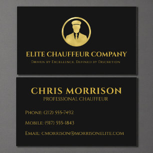 Black Gold Chauffeur Business Card