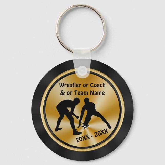 Black Gold Cheap Wrestling Party Favors, Keychains (Front)