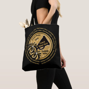 Black Gold Cheer Coach Tote Bags, All Cheerleaders Bag