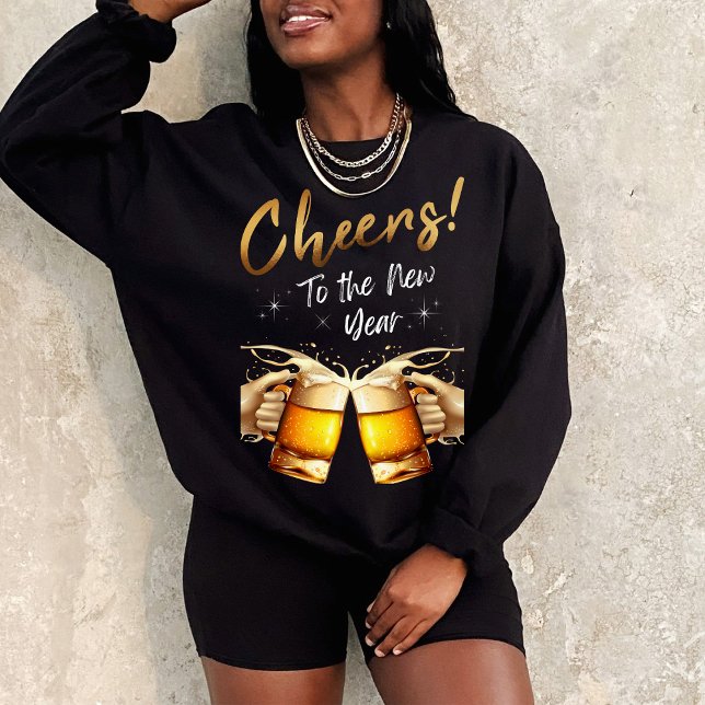 Black & Gold Cheers to New Years Eve Party 2024 Sweatshirt (Black & Gold Cheers to New Years Eve Party 2024 Sweatshirt)