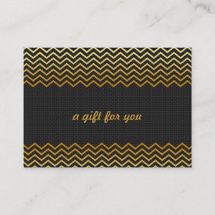 Black Gold Chevron Salon and Spa Gift Certificate