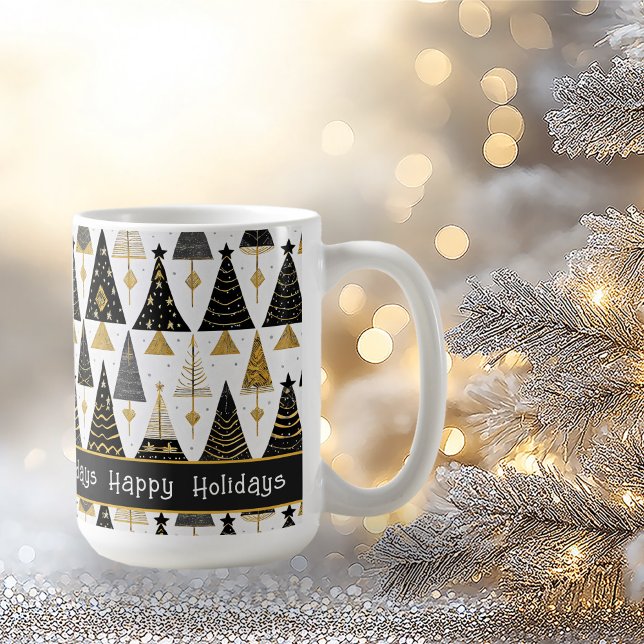 Black Gold Christmas Merry Pattern#25 ID1009 Coffee Mug (Creator Uploaded)