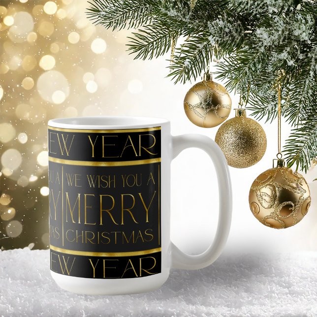 Black Gold Christmas Pattern#35b ID1009 Coffee Mug (Creator Uploaded)