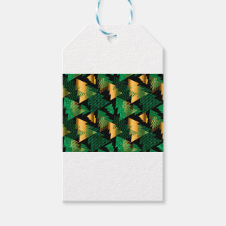 black gold christmas trees gift tags