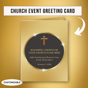 Black Gold Church Appreciation Anniversary Event Card