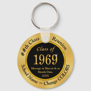 Black Gold Class of 1969, 55th Class Reunion Gifts Key Ring