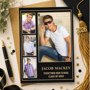 Black Gold Class of 2026 High School Photo Announcement